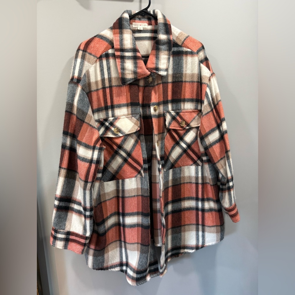 Oversized Ultra Flirt Plaid Shacket